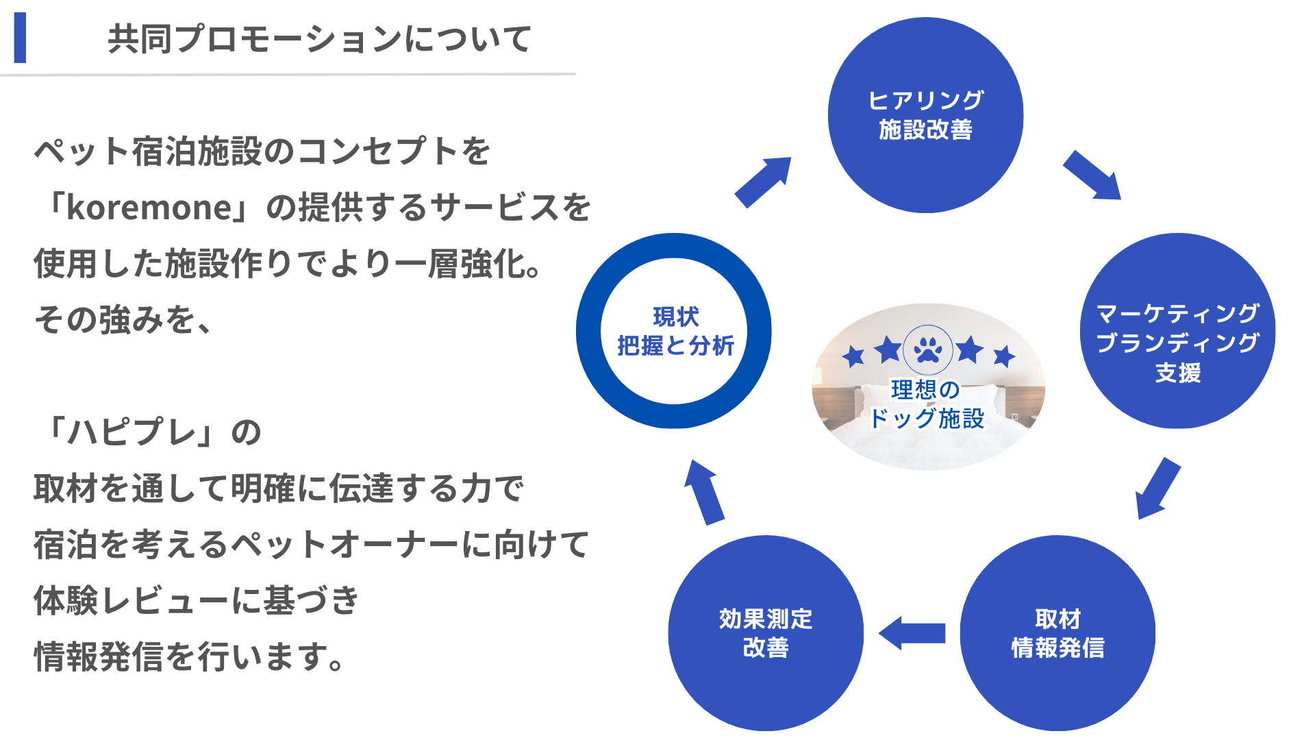 プレスリリース、ワンちゃん用ワンストップ宿泊施設の課題解決サービス